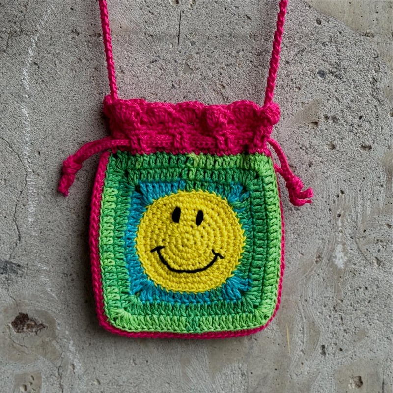 ハンドメイドニットポシェット（pink） | DUCK TIGER