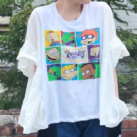 Tシャツ×ブラウス