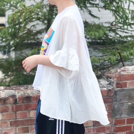 Tシャツ×ブラウス