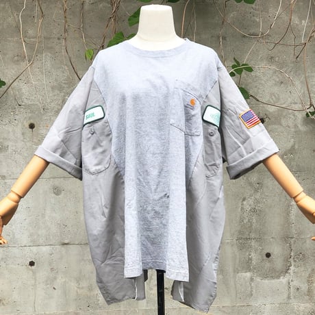 Tシャツ×ワークシャツ