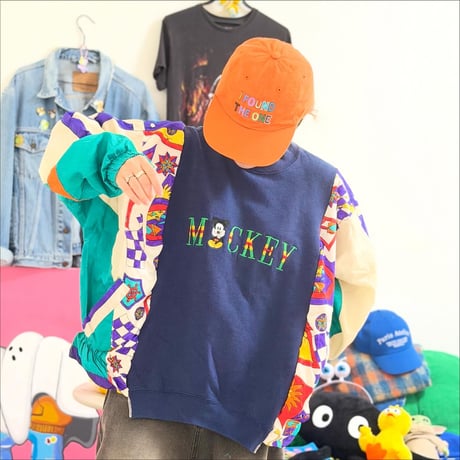 スウェット×ナイロンジャケット