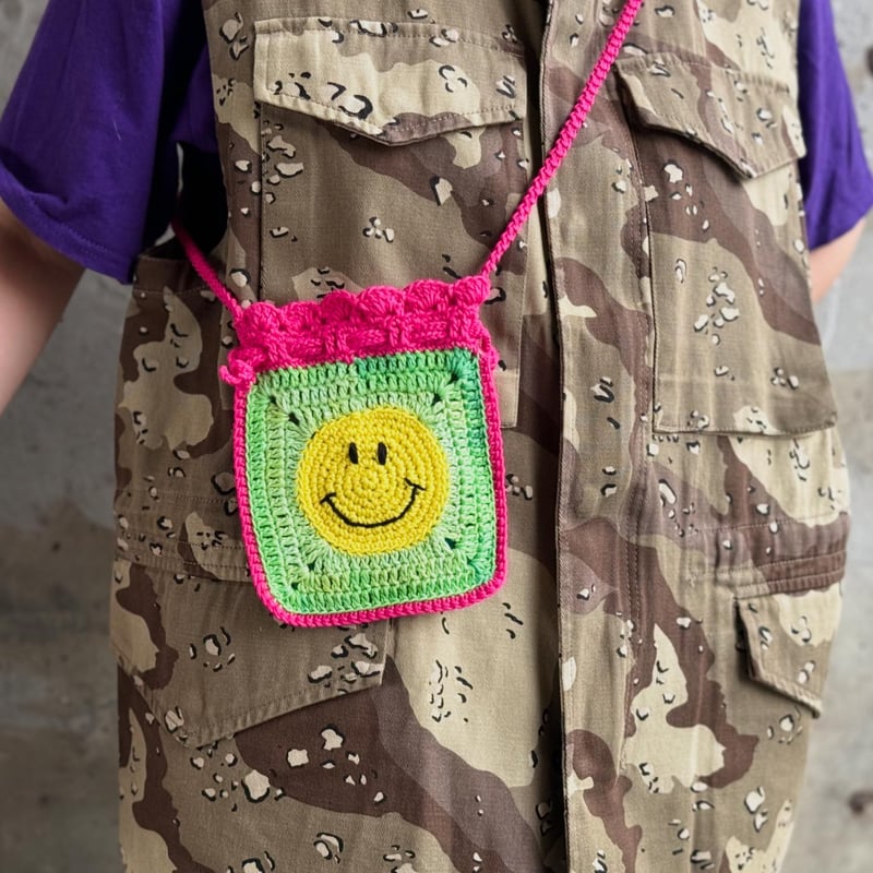 ハンドメイドニットポシェット（pink） | DUCK TIGER