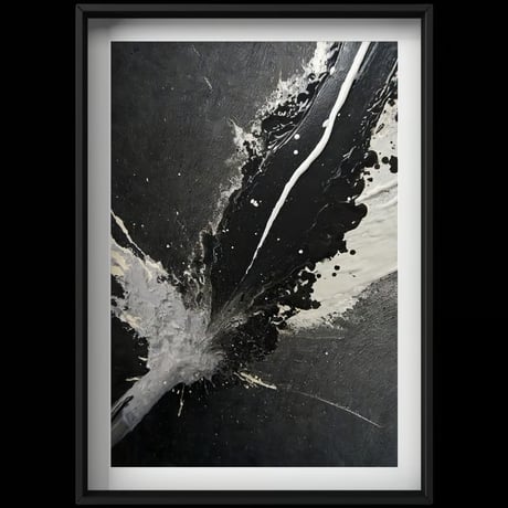 抽象アクリル画 黒と白の作品 抽象アクリル画 黒と白の作品 抽象的な黒と白のテクスチャ