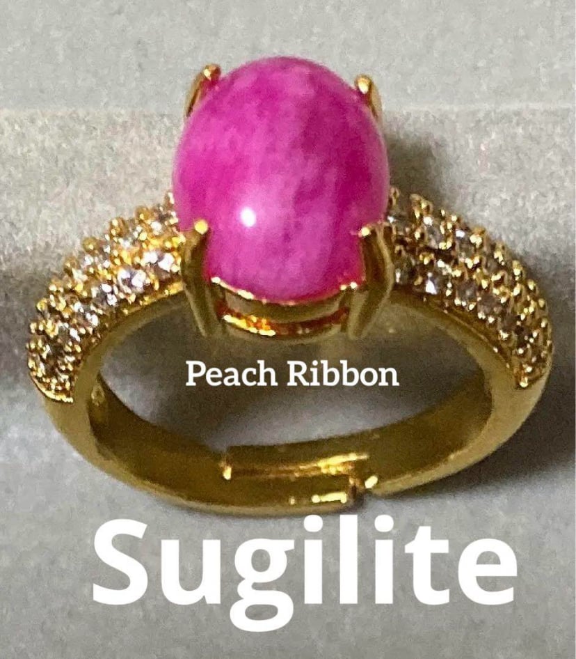 天然スギライト　指輪　リング18号フリーサイズ　天然石 楽天市場】スギライト リング 指輪 フリーサイズ ring 18号 一点