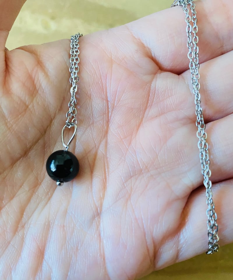 AAAモリオンスターカット8mmネックレス65cm＋アジャスター5cm 黒水晶 AAAモリオンスターカット8mmネックレス65cm＋アジャスター5cm 黒水晶