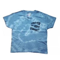 5-6y LAST1【YOUNG DOUBLE】Logo T-shirt (BLUE TIE-DYE)