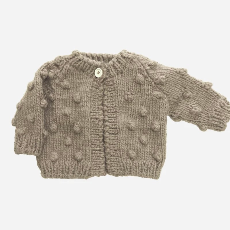 The Blueberry Hill】 Popcorn Cardigan Flax | すみれ草