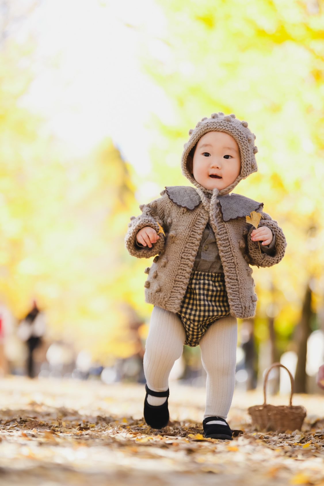 The Blueberry Hill】 Popcorn Cardigan Flax | すみれ草