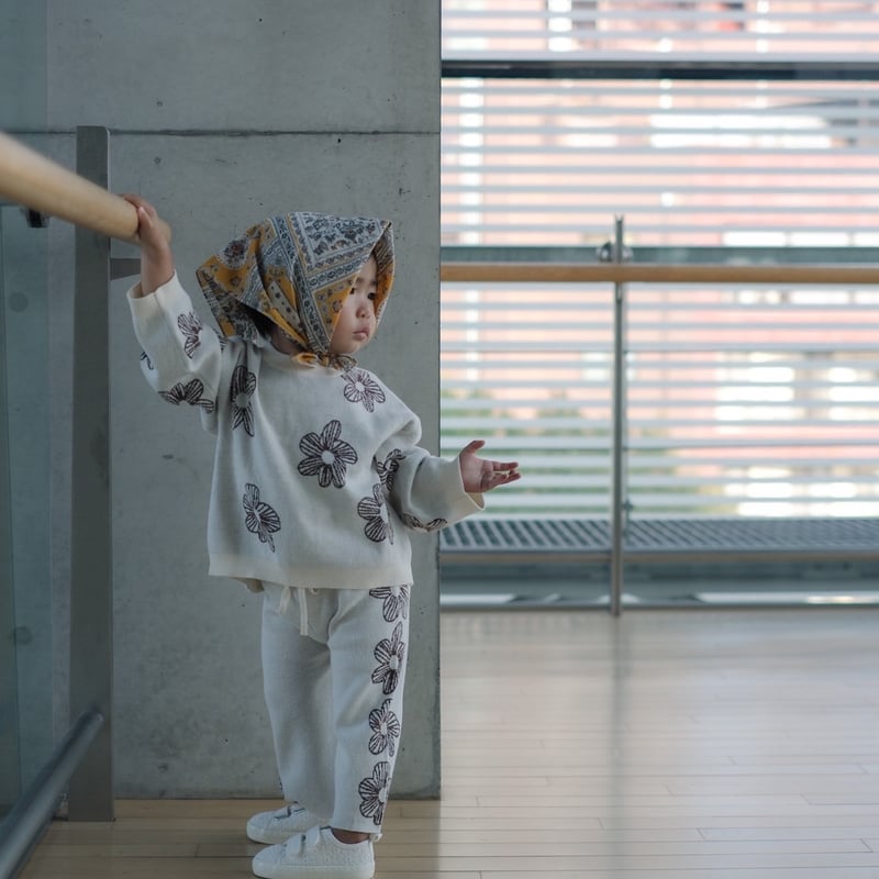 BELLE&SUN】FLOWER PANTS | NATURAL | すみれ草