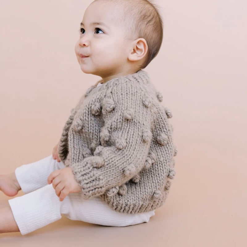 The Blueberry Hill】 Popcorn Cardigan Flax | すみれ草