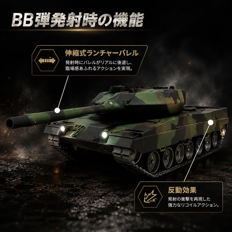 戦車ラジコン Heng Long（ヘンロン） レオパルド2A6 1/16スケール 最