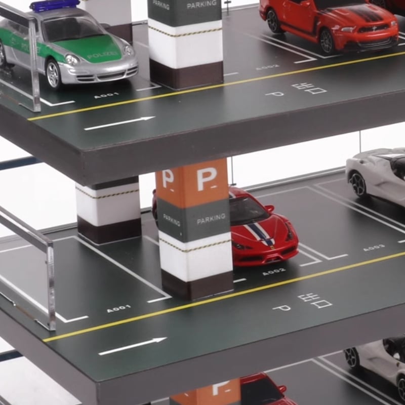 ミニカー ディスプレイ 5階建立体駐車場 1/64スケール | WORLD TOYS