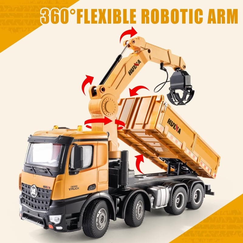 ラジコン クレーンアーム付きダンプトラック 1/14スケール HUINA 1538