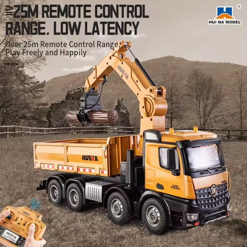 ラジコン クレーンアーム付きダンプトラック 1/14スケール HUINA 1538
