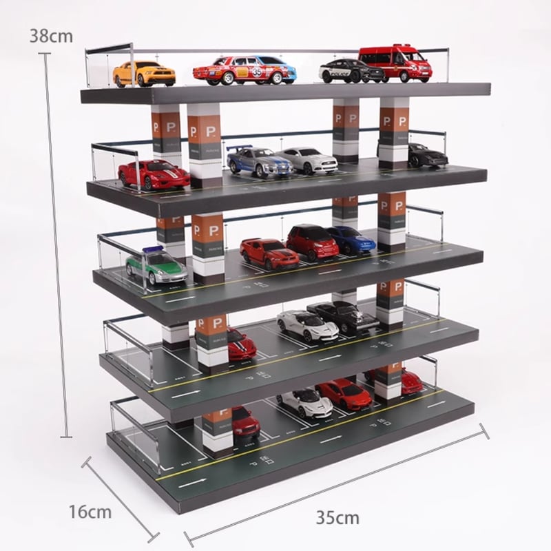 ミニカー ディスプレイ 5階建立体駐車場 1/64スケール | WORLD TOYS