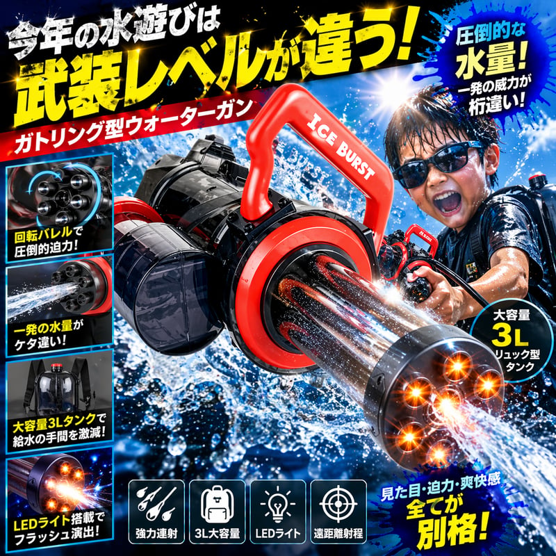 ガトリング型ウォーターガン | WORLD TOYS