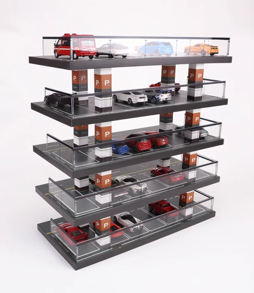 ミニカー ディスプレイ 5階建立体駐車場 1/64スケール | WORLD TOYS