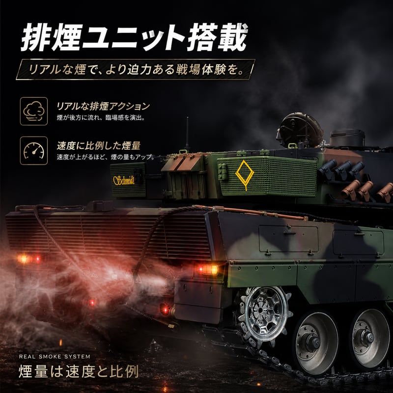戦車ラジコン Heng Long（ヘンロン） レオパルド2A6 1/16スケール 最
