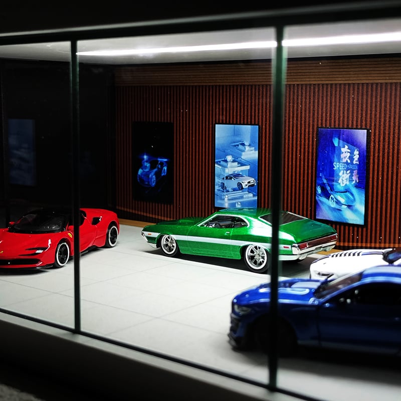 ショールーム　ミニカー専用ディスプレイ　1/64スケール 2階建 ショールーム ミニカー専用ディスプレイ 1/64スケール : WORLD