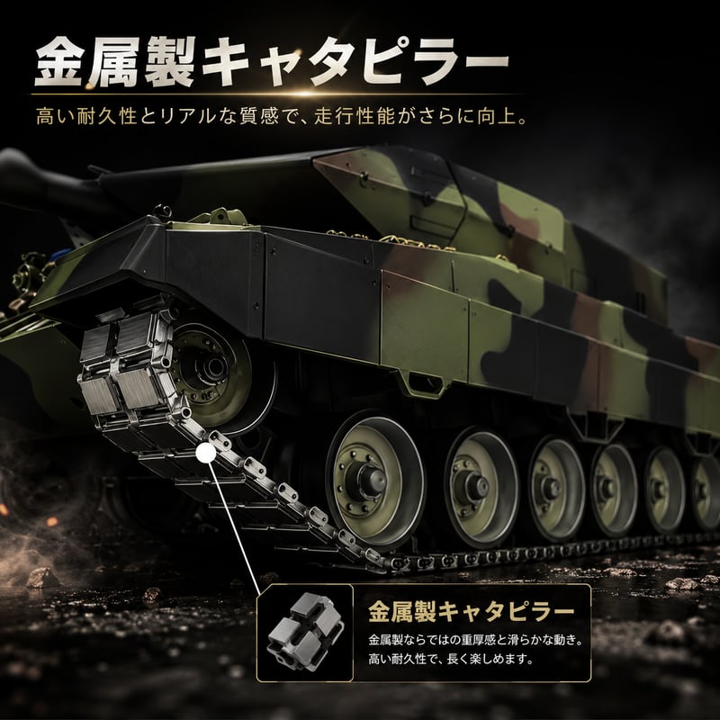 戦車ラジコン Heng Long（ヘンロン） レオパルド2A6 1/16スケール 最