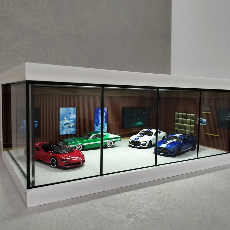 ショールーム　ミニカー専用ディスプレイ　1/64スケール 2階建 ショールーム ミニカー専用ディスプレイ 1/64スケール : WORLD