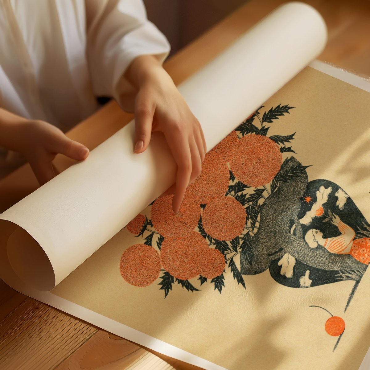 Evening Light ジクレー版画 杉本さなえ | 双柿舎 two persimmons