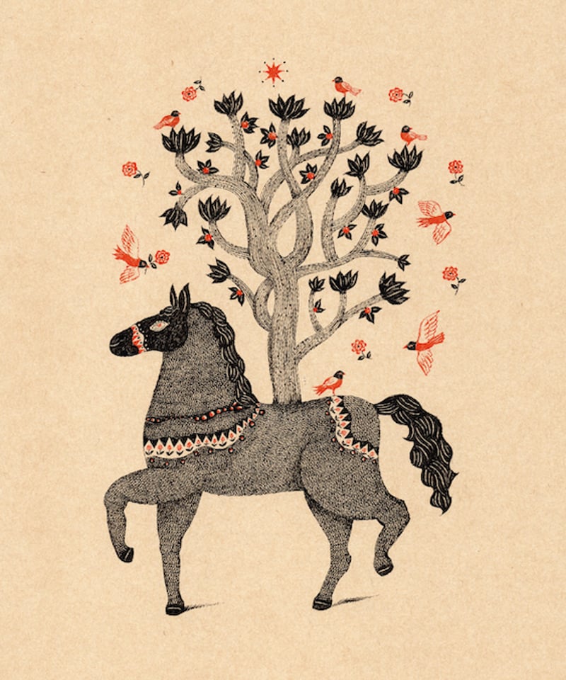 Horse Tree 原画 杉本さなえ | 双柿舎 two persimmons