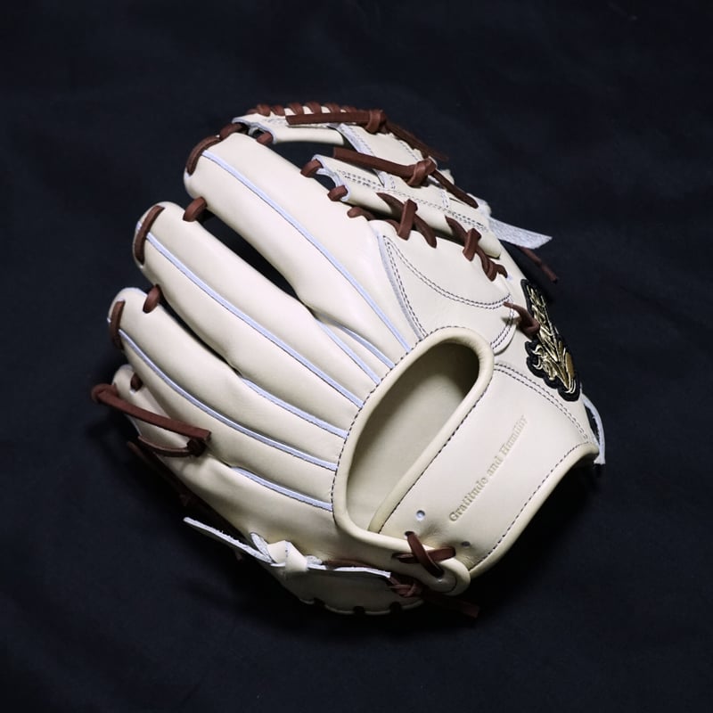 【手縫いシャツ】100 HANDS 最高級ゴールドライン 白40-15.75 EL-041 定番品 硬式グラブ 内野手用【 Essential Line 】 | R-GRA