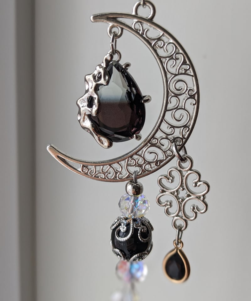 バッグチャーム【クレセントムーン】シルバー×ブラック | Radiant amour