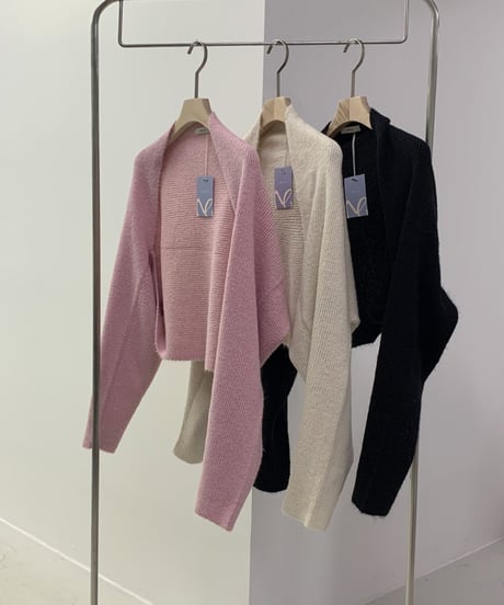 〈mellounge〉monday shawl knit cardigan / 3color