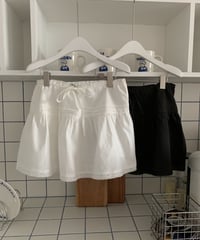 ribbon lace mini skirt / 2color
