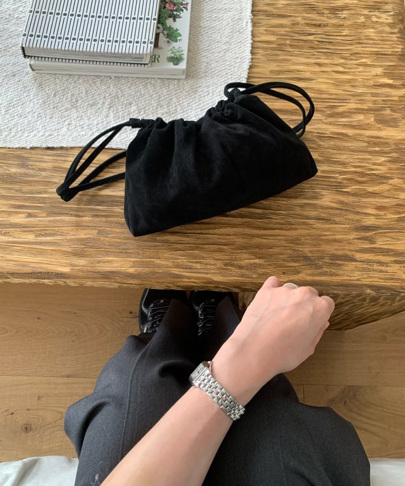 fl lanel〉leather string bag / 4color | hi ann