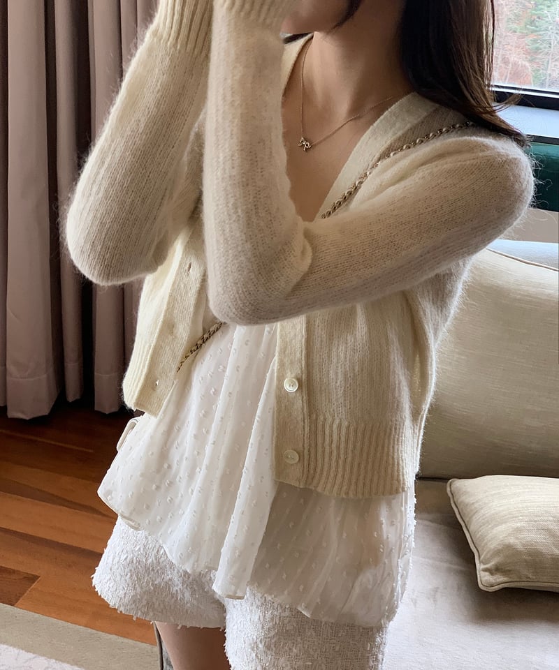 韓国　美品　Miel Liv Cardigan カーディガン　ボレロ　ミエル 韓国 美品 Miel Liv Cardigan カーディガン ボレロ ミエル | Mercari