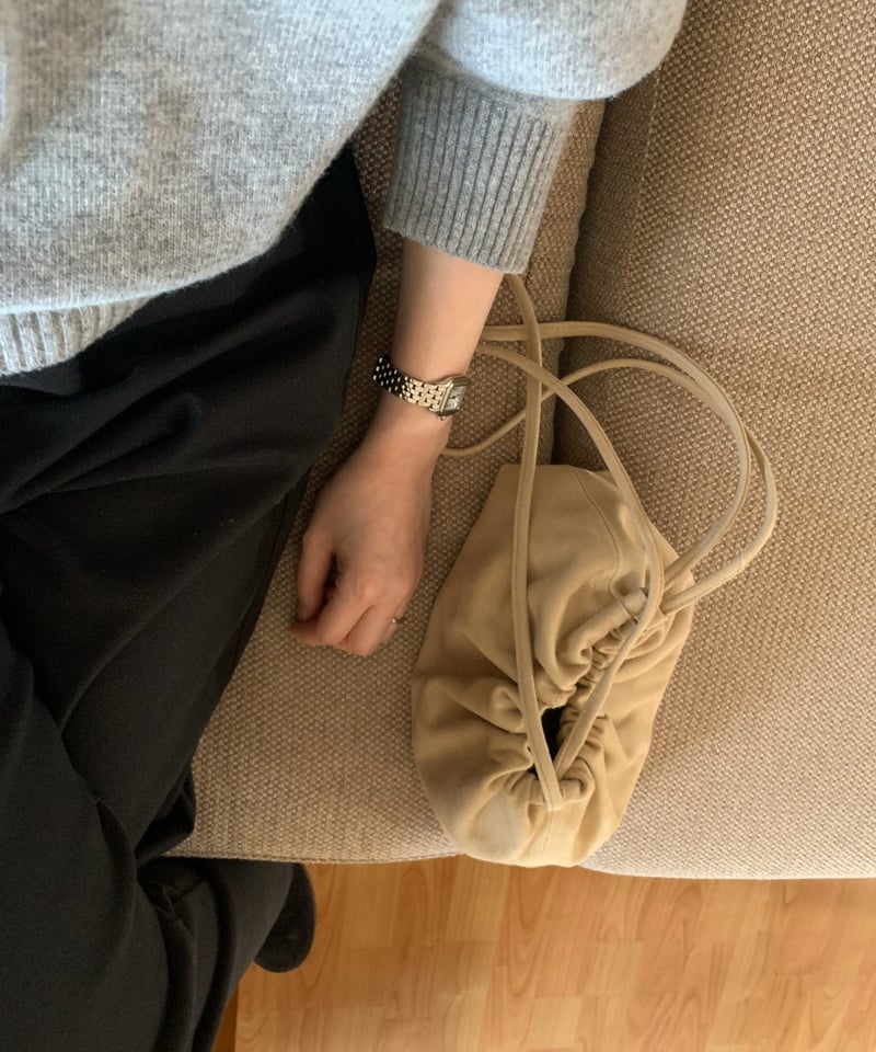 fl lanel〉leather string bag / 4color | hi ann