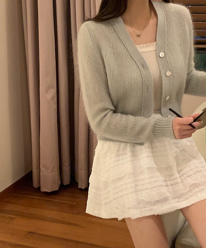 韓国　美品　Miel Liv Cardigan カーディガン　ボレロ　ミエル 韓国 美品 Miel Liv Cardigan カーディガン ボレロ ミエル | Mercari