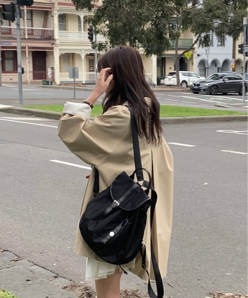 vergamot〉half trench coat / 3color | hi ann