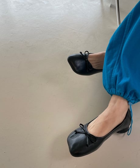 ribbon square flat shoes / 3color（23~25cm）(一部即納)