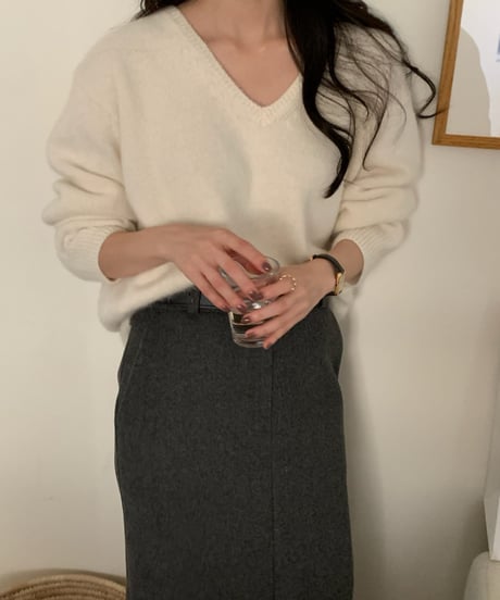 〈come here〉angora v neck knit / 5color