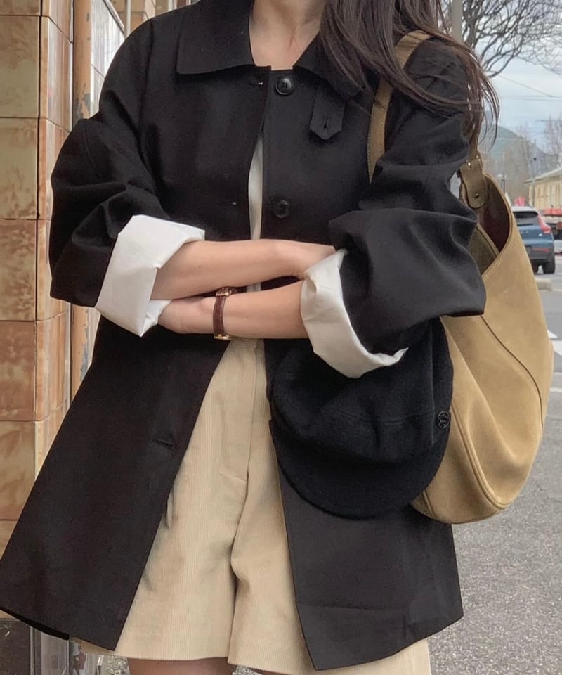vergamot〉half trench coat / 3color | hi ann