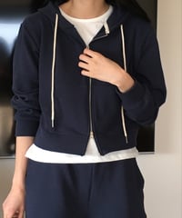 〈OURIN〉waffle food zip-up / 3color