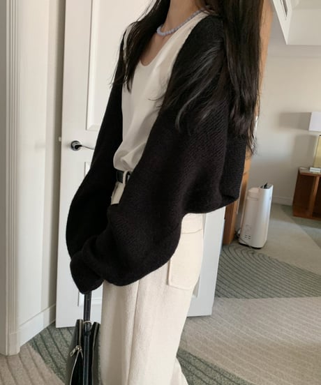 〈mellounge〉monday shawl knit cardigan / 3color