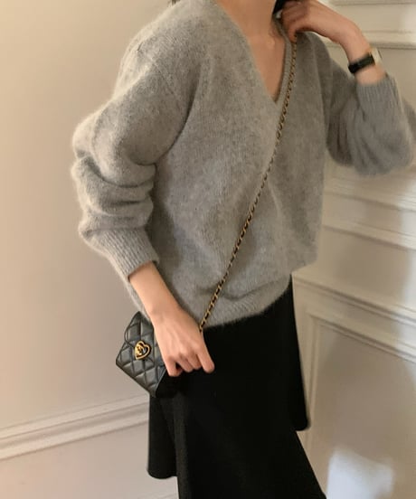 〈come here〉angora v neck knit / 5color