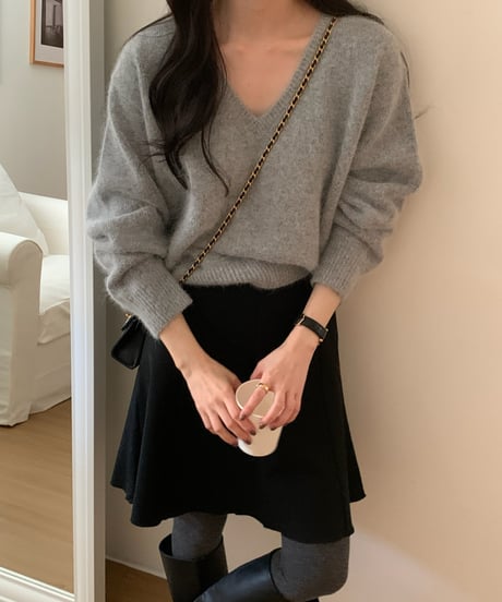 〈come here〉angora v neck knit / 5color