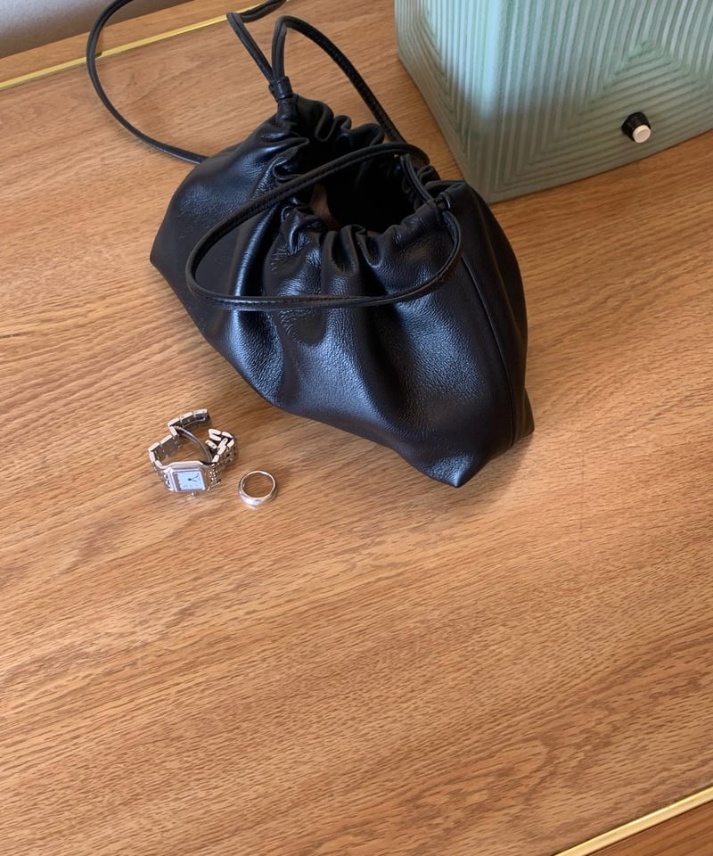 fl lanel〉leather string bag / 4color | hi ann