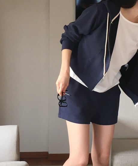 〈OURIN〉waffle half pants / 3color
