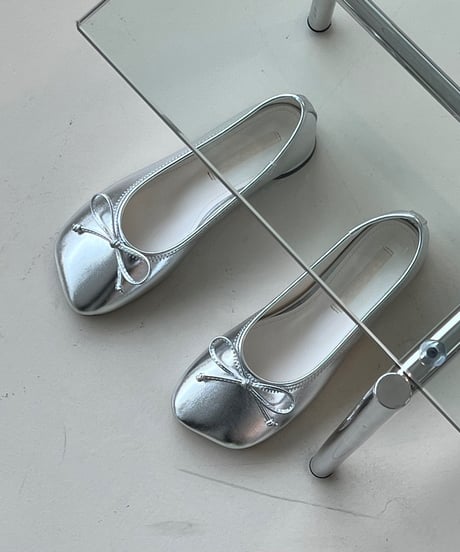 ribbon square flat shoes / 3color（23~25cm）(一部即納)