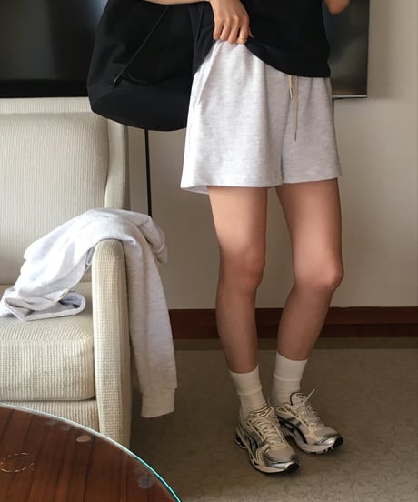 〈OURIN〉waffle half pants / 3color