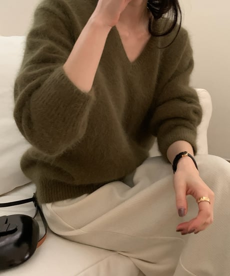〈come here〉angora v neck knit / 5color
