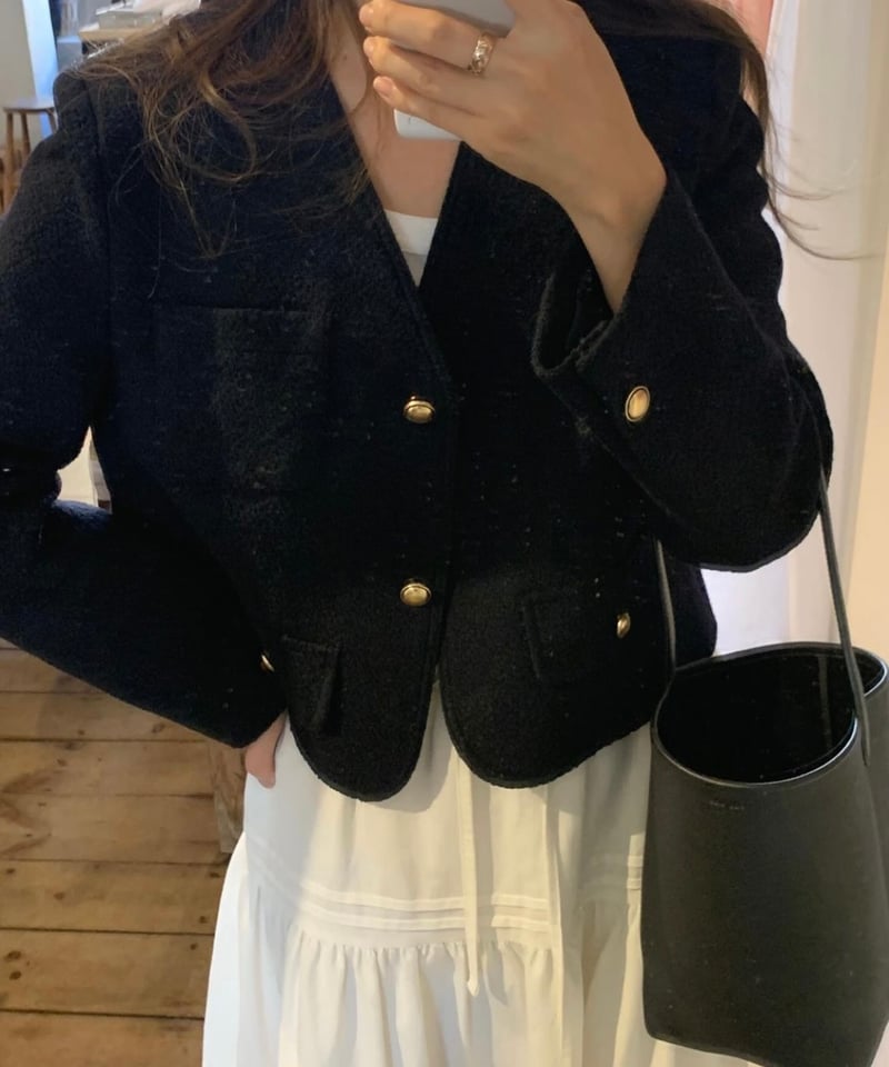 LITER〉eve tweed jacket / 1color | hi ann