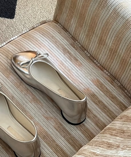 ribbon square flat shoes / 3color（23~25cm）(一部即納)